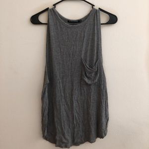 2/10! 🌙 brandy melville grey tank top